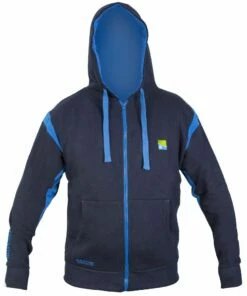 Preston Navy Zip Front Hoodie Clothing